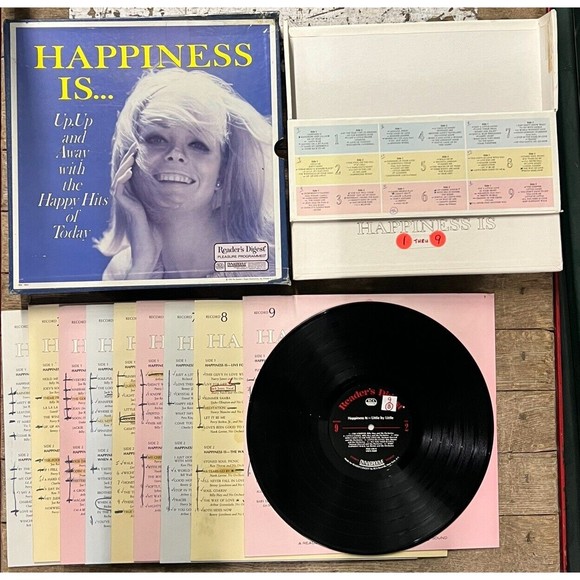 Happiness Is ... Up, Up And Away With The Happy Hits Of Today 1970 9 LP Reader's - Picture 1 of 1